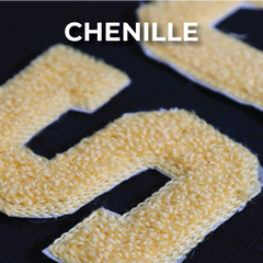 close up image of chenille embroidery