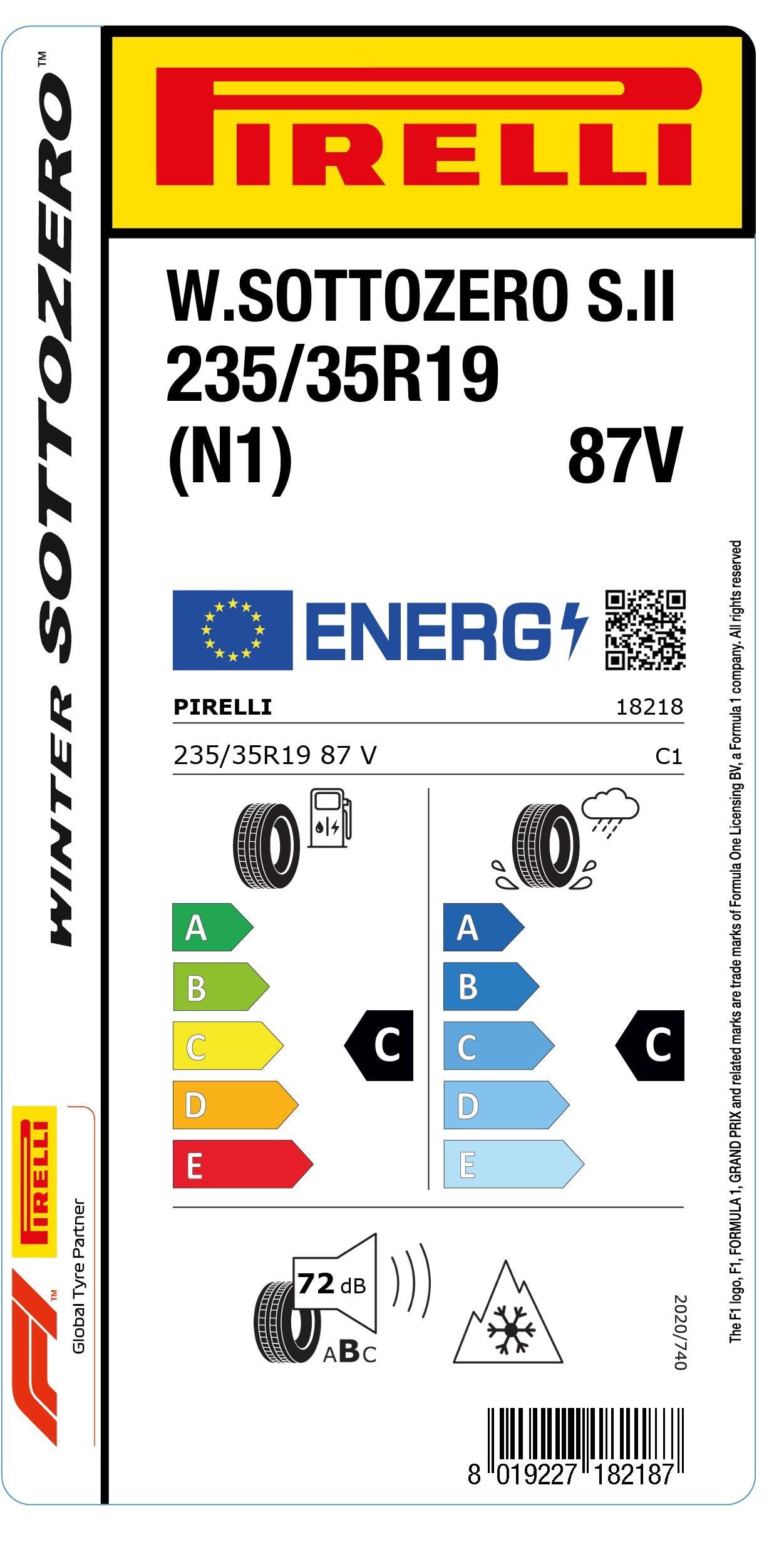 1x Pirelli 20 M+S 2 SCORPION SUV R 235/40 WINTER 4x4 WI & Speed-Reifen 3PMSF XL –