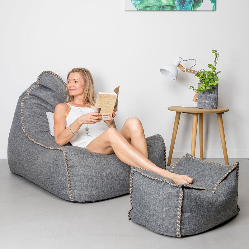 Vintage Chair & Ottoman Bean Bag | Mooi Living