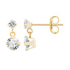 A&M 14k Gold Cubic Zirconia Dangle Earrings Larosa Trend Accessoires