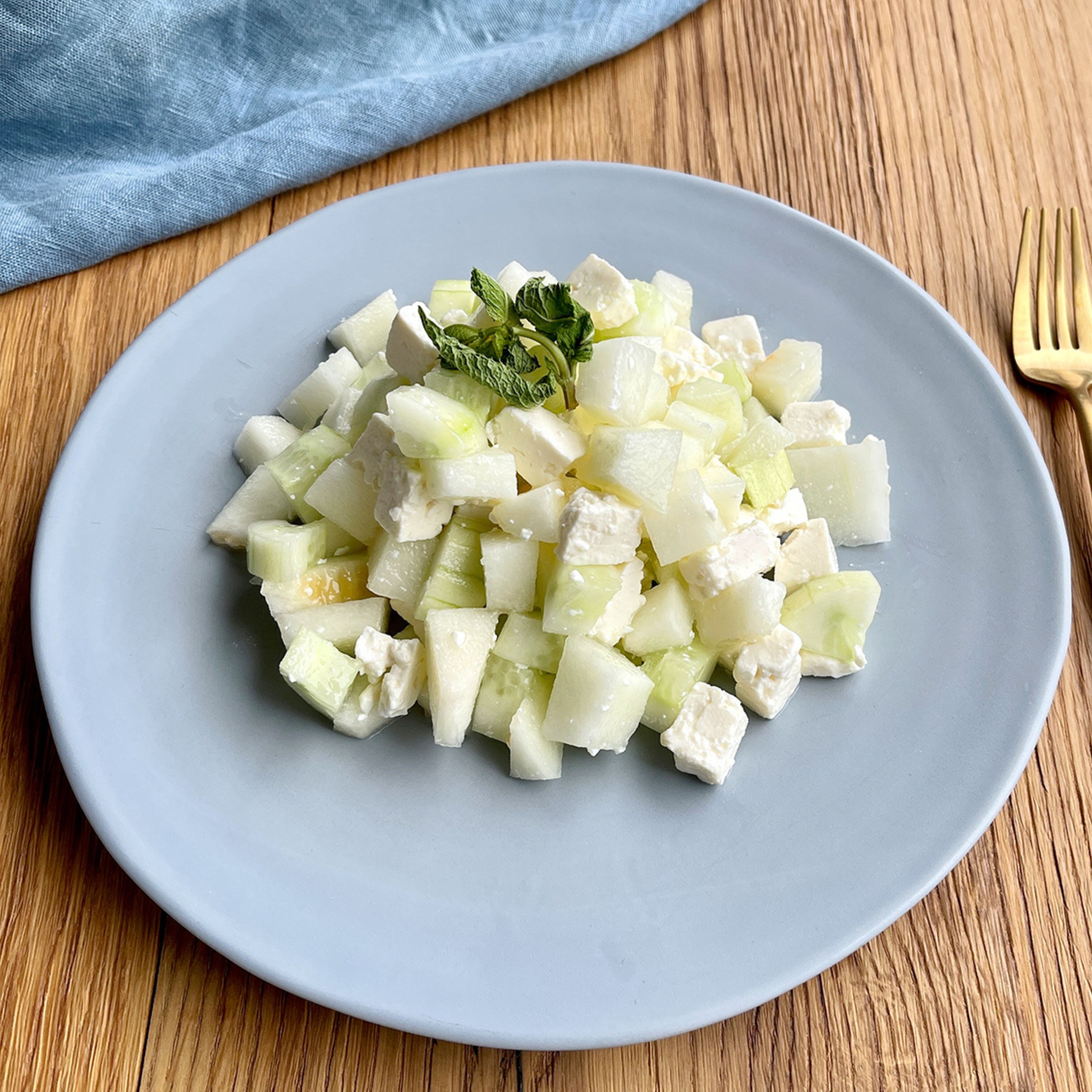 Honigmelonen-Feta-Salat