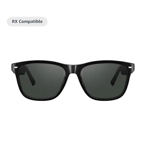 Amazon Echo Frames (3rd Gen) | Smart glasses with Alexa | Square frames in Classic Black with polarized sunglass lenses