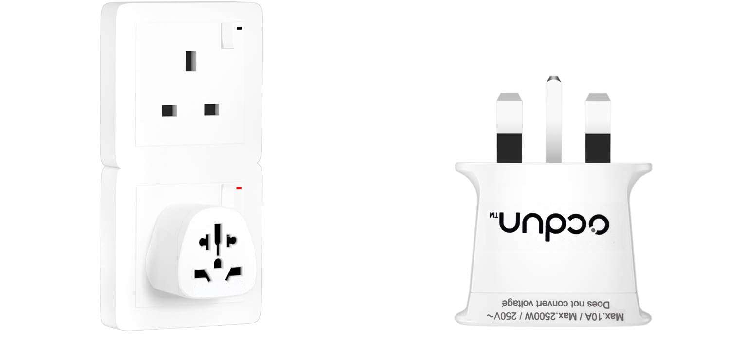 ocdun UK travel adapter