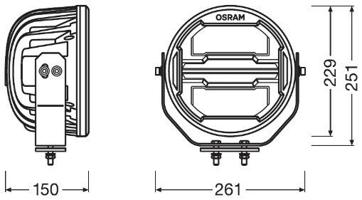 Osram LEDriving®- ZUSATZSCHEINWERFER FX250-CB / 12V / 24V / Kombo - Mösch  Offroad