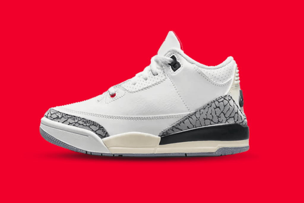 kids jordan 3 white cement