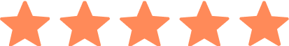 Five orange stars in a row.