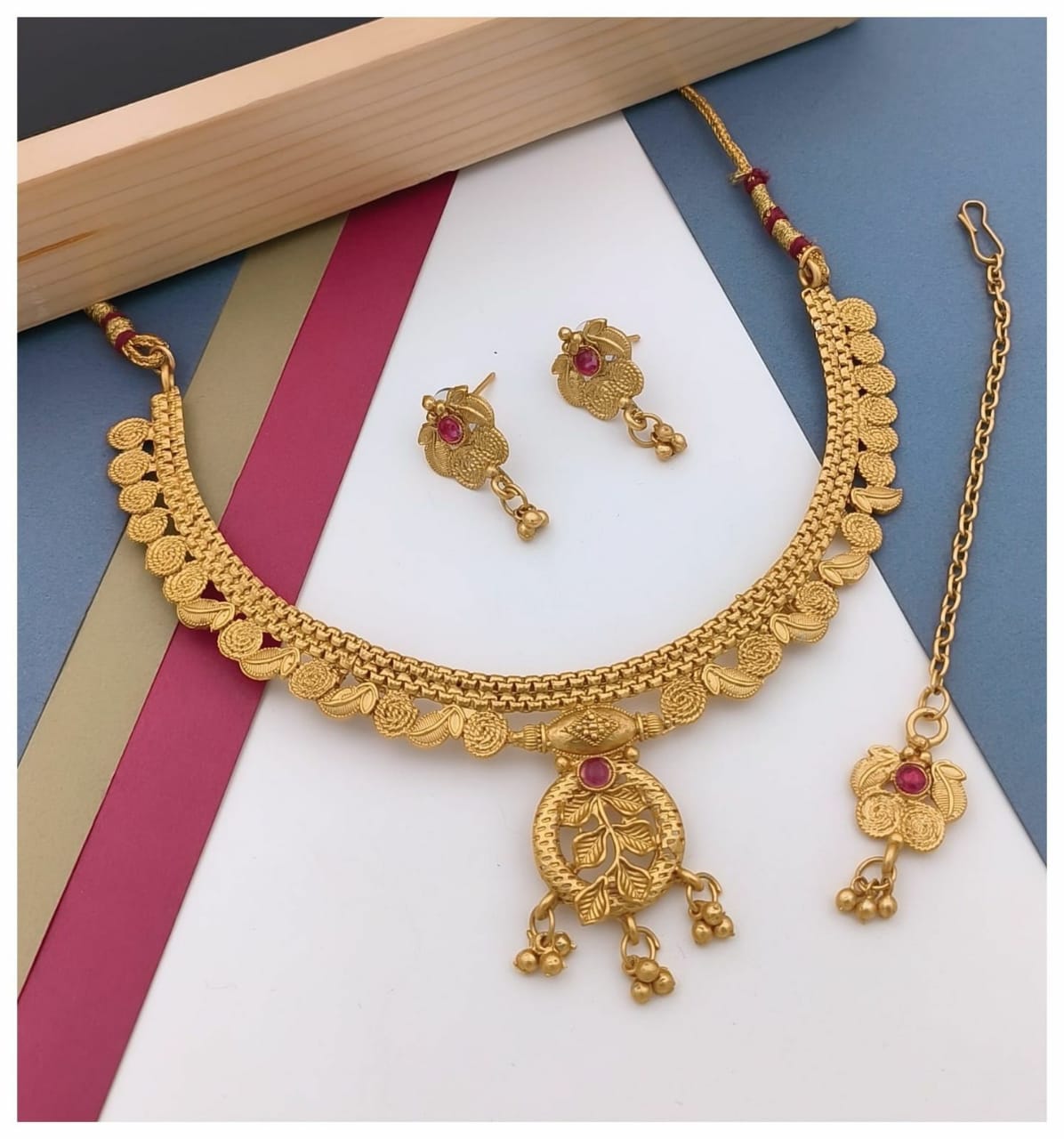 S L GOLD S L GOLD 1 Gram Micro Plated Gold Design Necklace N1 for Women  Gold-plated Plated Copper Necklace Price in India - Buy S L GOLD S L GOLD 1