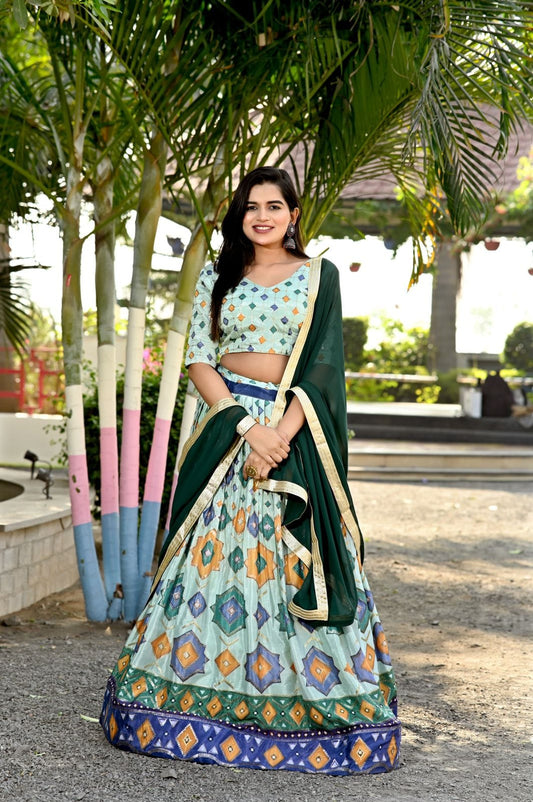 Soft Chinon Silk Printed Embroidered Navratri Chaniya Choli, Dry Clean at  Rs 1299 in Surat