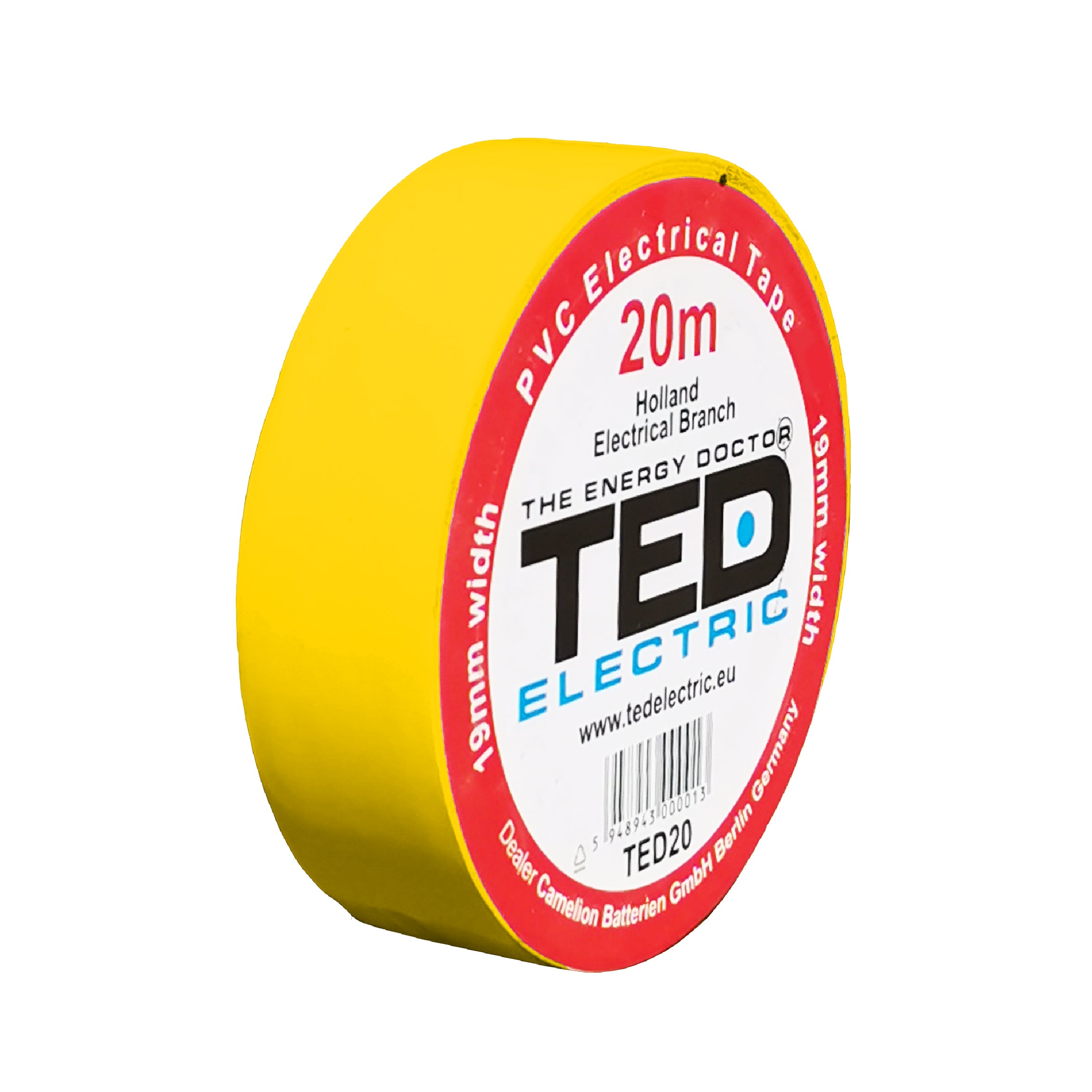 Banda Electroizolatoare Ted 19mm X 20metri Galbena