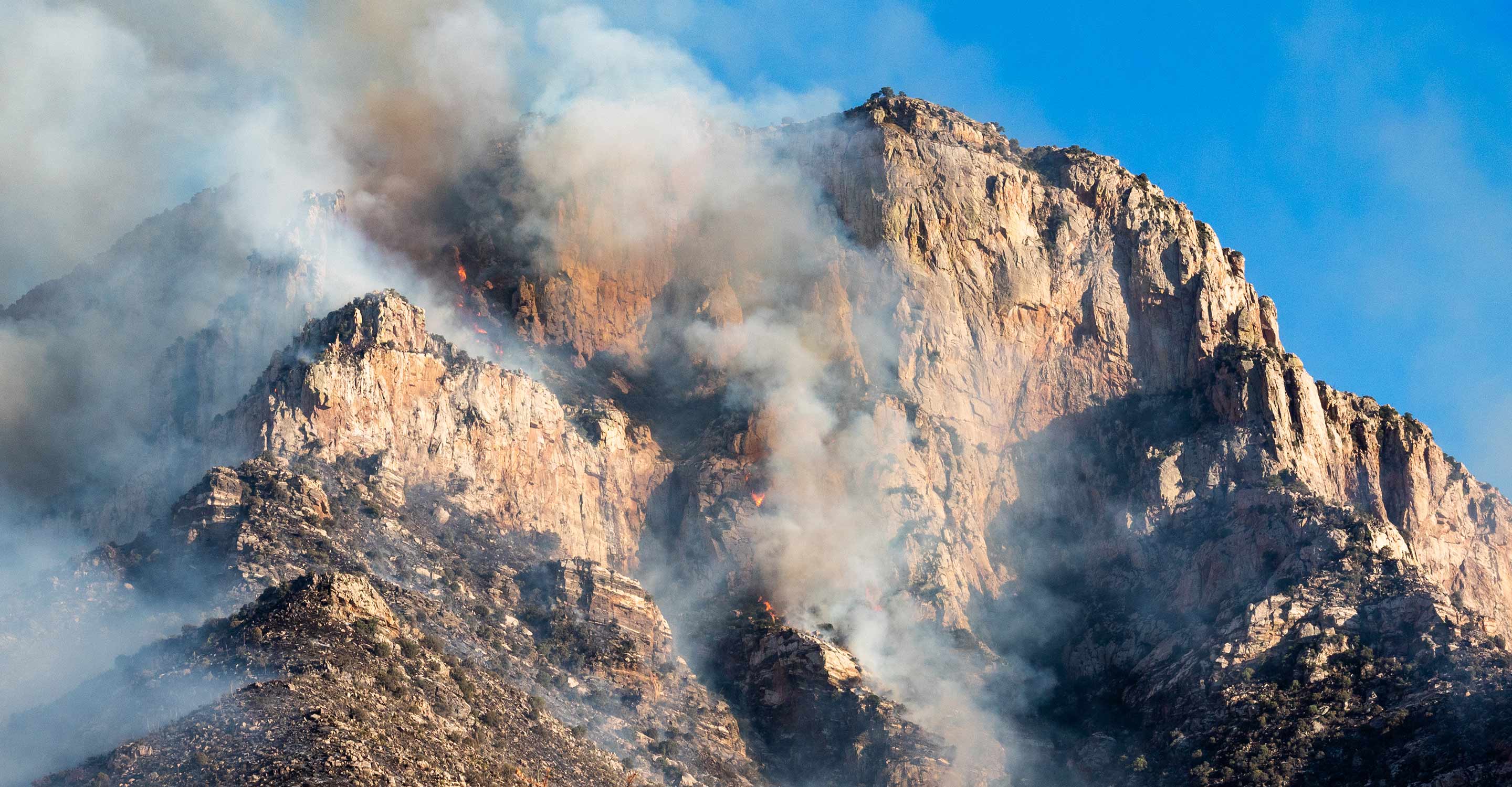 La miniatura de un artículo de noticias con título Mapa de incendios forestales destacado: incendio forestal en Arizona