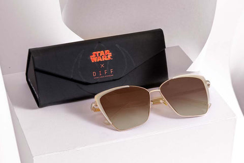 Star Wars Princess Leia 2.0 General Gold Frame with Brown Gradient Sunglasses