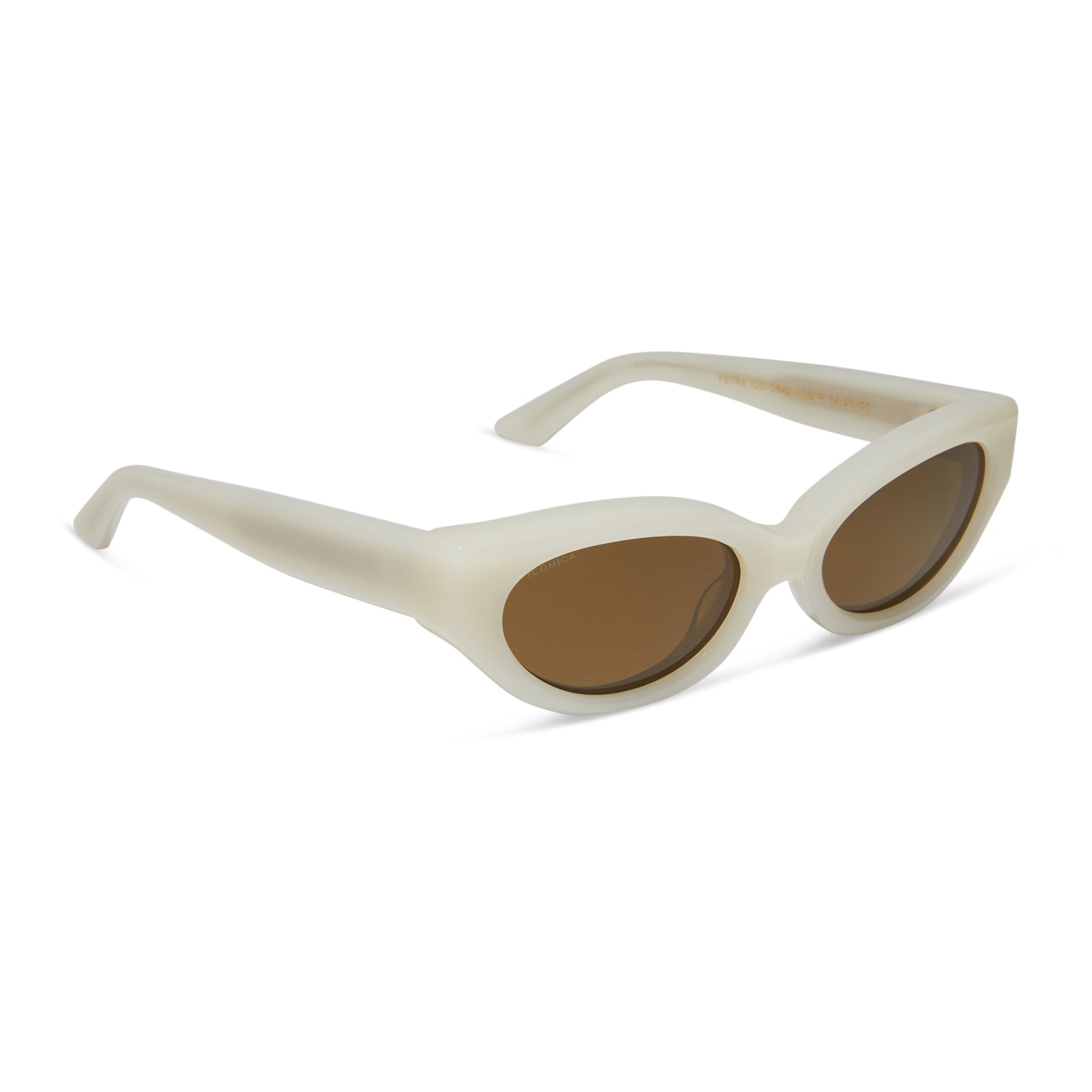 Image of PETRA - MERINGUE + BROWN + POLARIZED SUNGLASSES