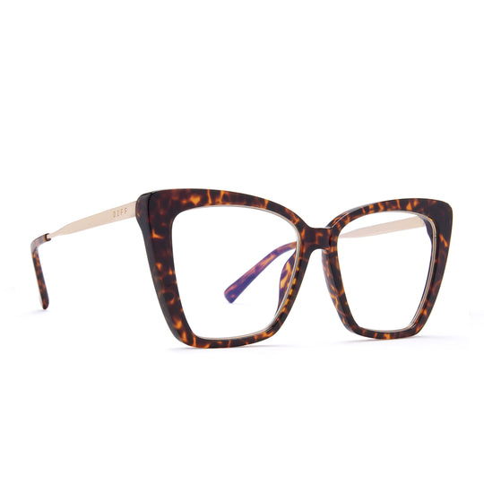 Becky IV Cat Eye Glasses | Wildcat Leopard & Blue Light Technology ...
