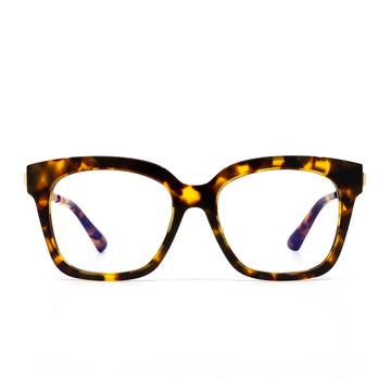 Bella XS Square Glasses | Amber Tortoise & Blue Light Technology | DIFF ...
