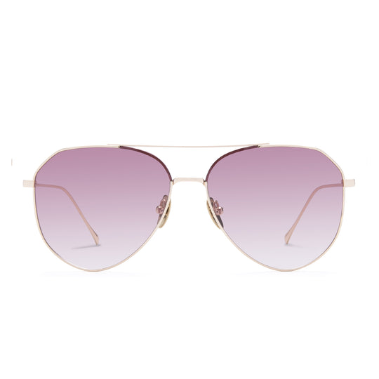 Dash Aviator Sunglasses | Rose Gold & Wine Gradient Lenses | DIFF Eyewear