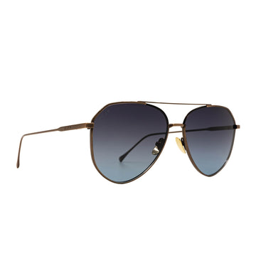 Dash Aviator Sunglasses | Brushed Brown & Grey Blue Polarized | DIFF ...