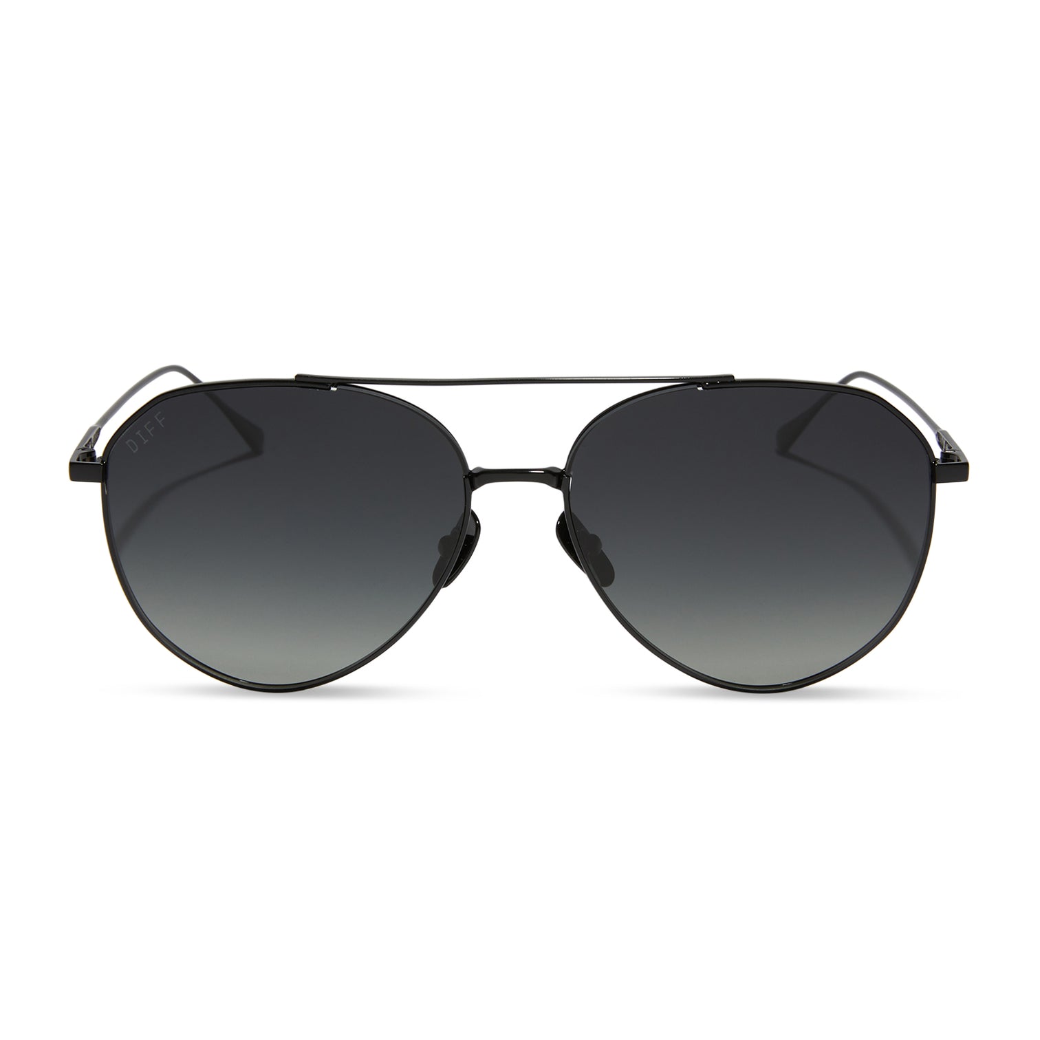 Dash Aviator Sunglasses | Black & Grey Gradient Lenses | DIFF Eyewear