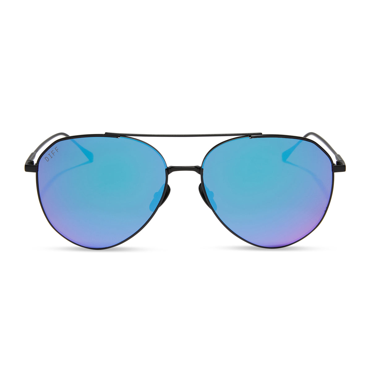 DASH - MATTE BLACK + PURPLE MIRROR SUNGLASSES