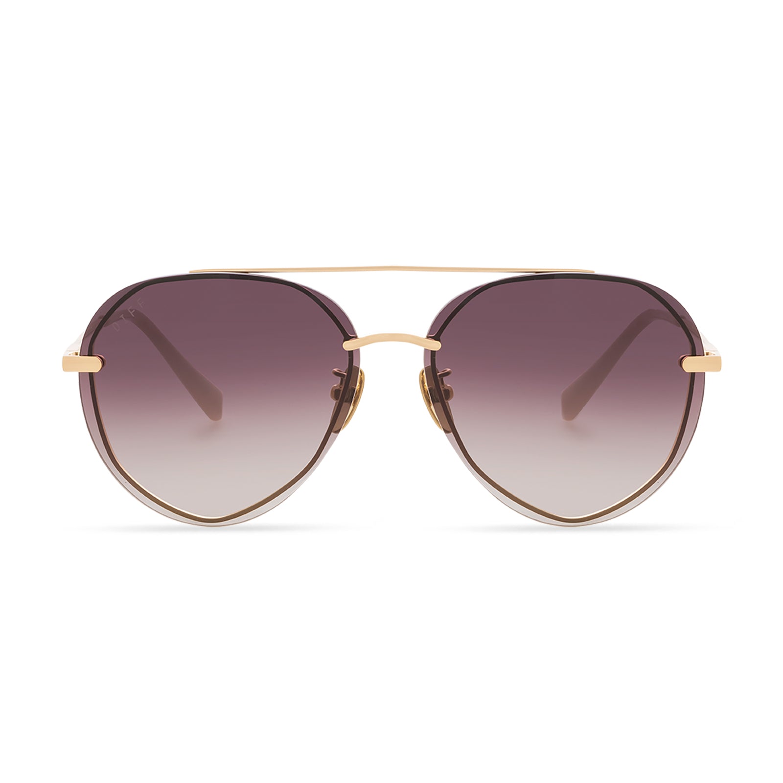 LENOX - GOLD + BROWN GRADIENT MIRROR POLARIZED SUNGLASSES