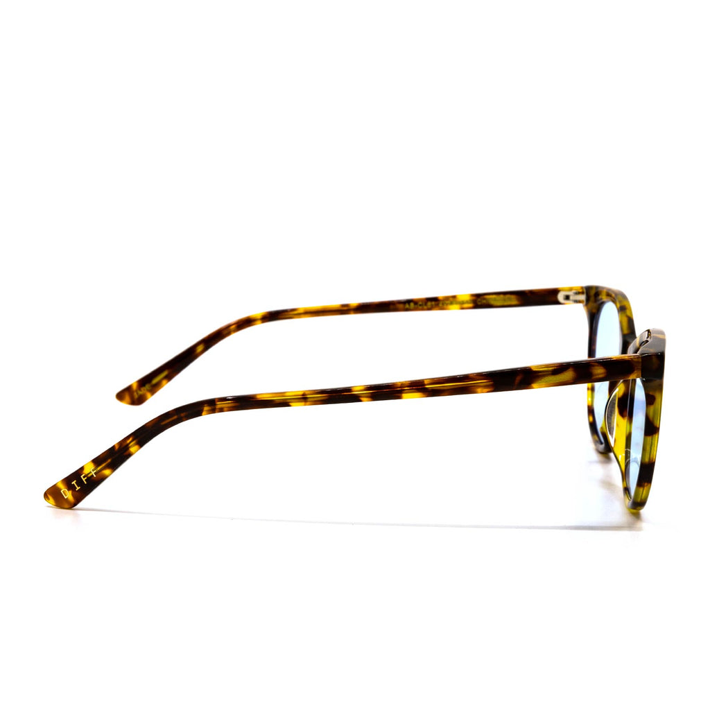 Jade Cat Eye Glasses | Amber Tortoise & Blue Light Technology | DIFF ...