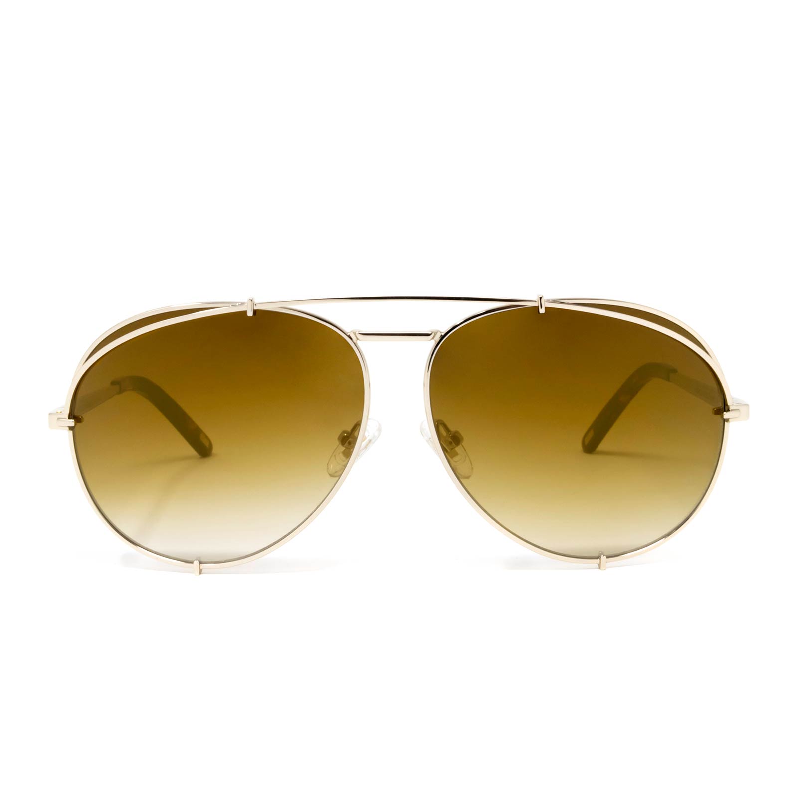 Image of KOKO - GOLD + BROWN GRADIENT FLASH SUNGLASSES