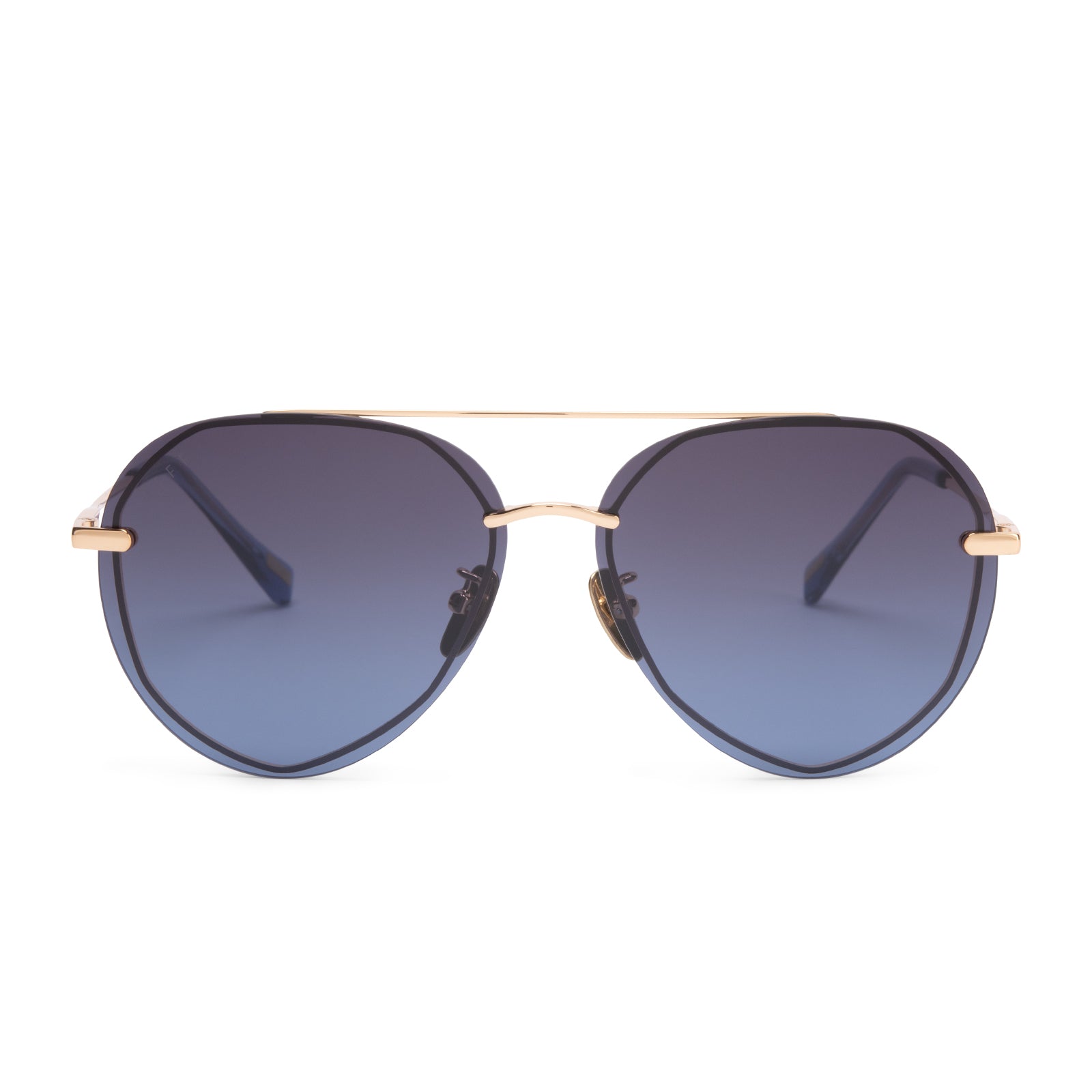 Image of LENOX - GOLD + BLUE GRADIENT + POLARIZED SUNGLASSES