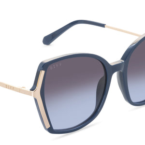 Donna II Square Sunglasses | Poseidon & Blue Gradient Lenses | DIFF Eyewear