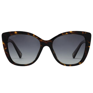 Ruby Cat Eye Sunglasses | Amber Tortoise Frames & Steel Gradient Lenses ...