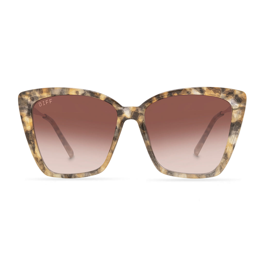 Heidi Cat Eye Sunglasses | Sea Tortoise & Brown Gradient Lenses | DIFF ...