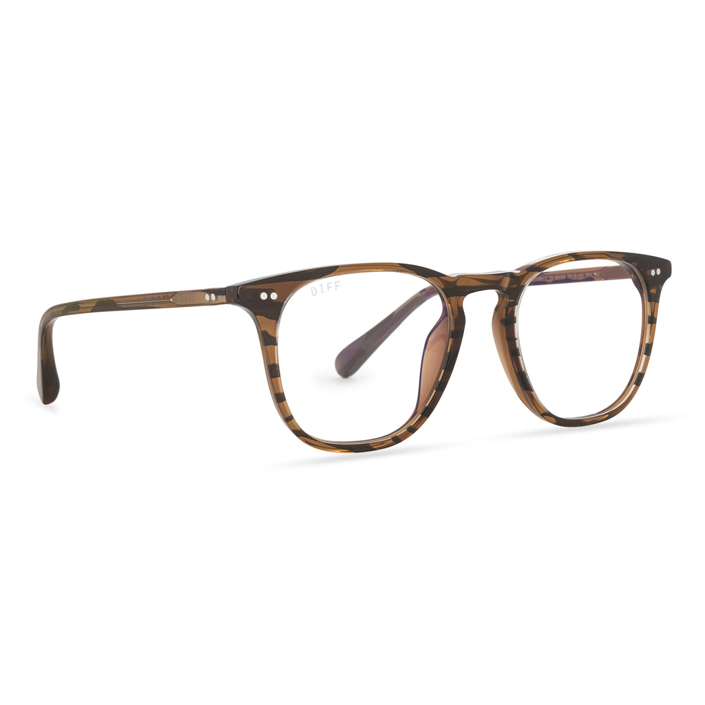 Maxwell Square Glasses | Tigers Eye & Blue Light Technology | DIFF Eyewear