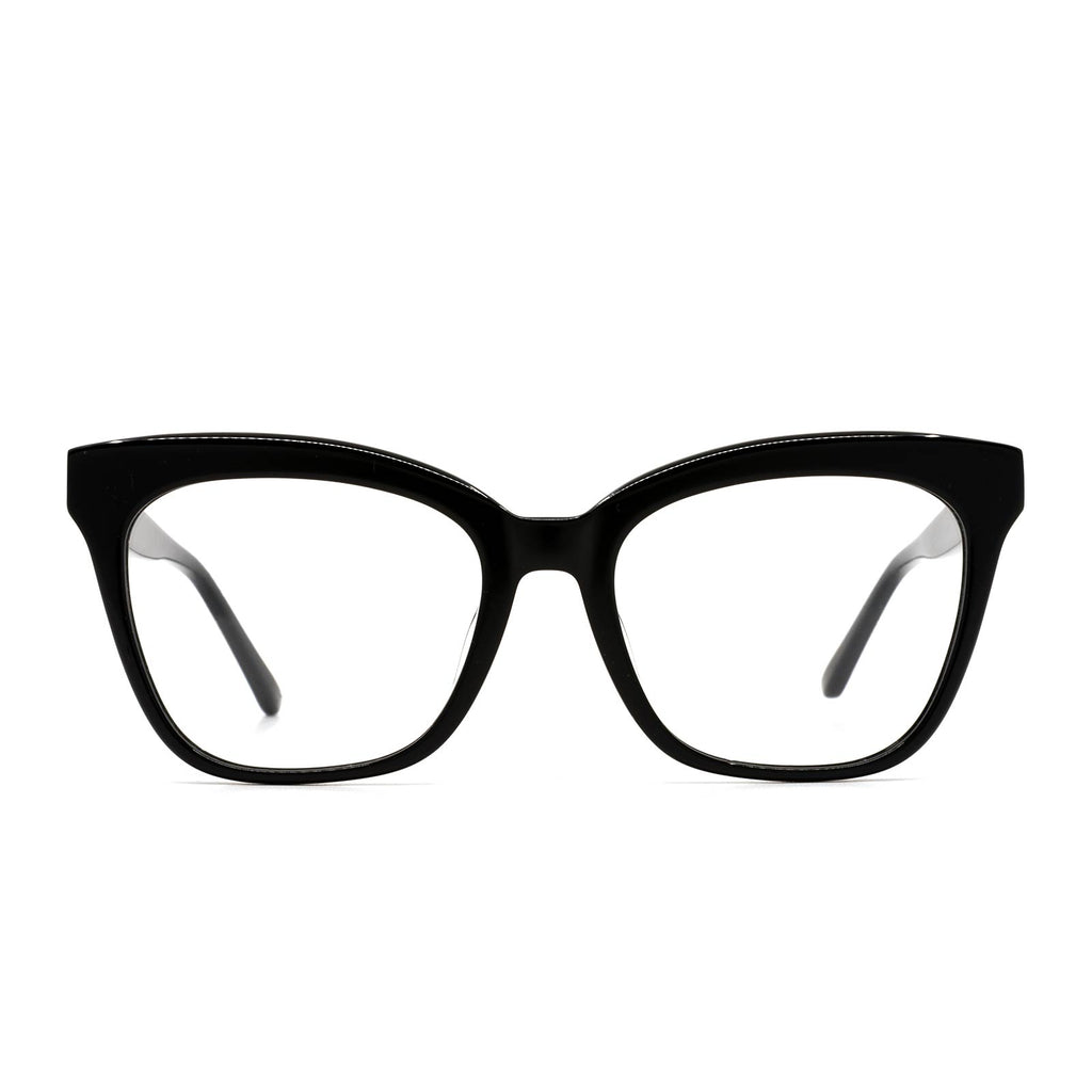 Winston Square Glasses | Black & Clear Blue Light Technology | DIFF Eyewear