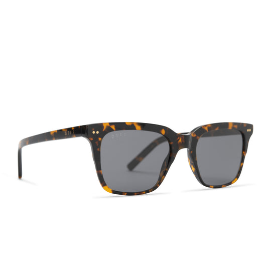 Billie Square Sunglasses | Tortoise & Grey Polarized Lenses | DIFF Eyewear
