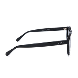Cody Round Sunglasses | Black Frame & Grey Polarized Lens | DIFF Eyewear