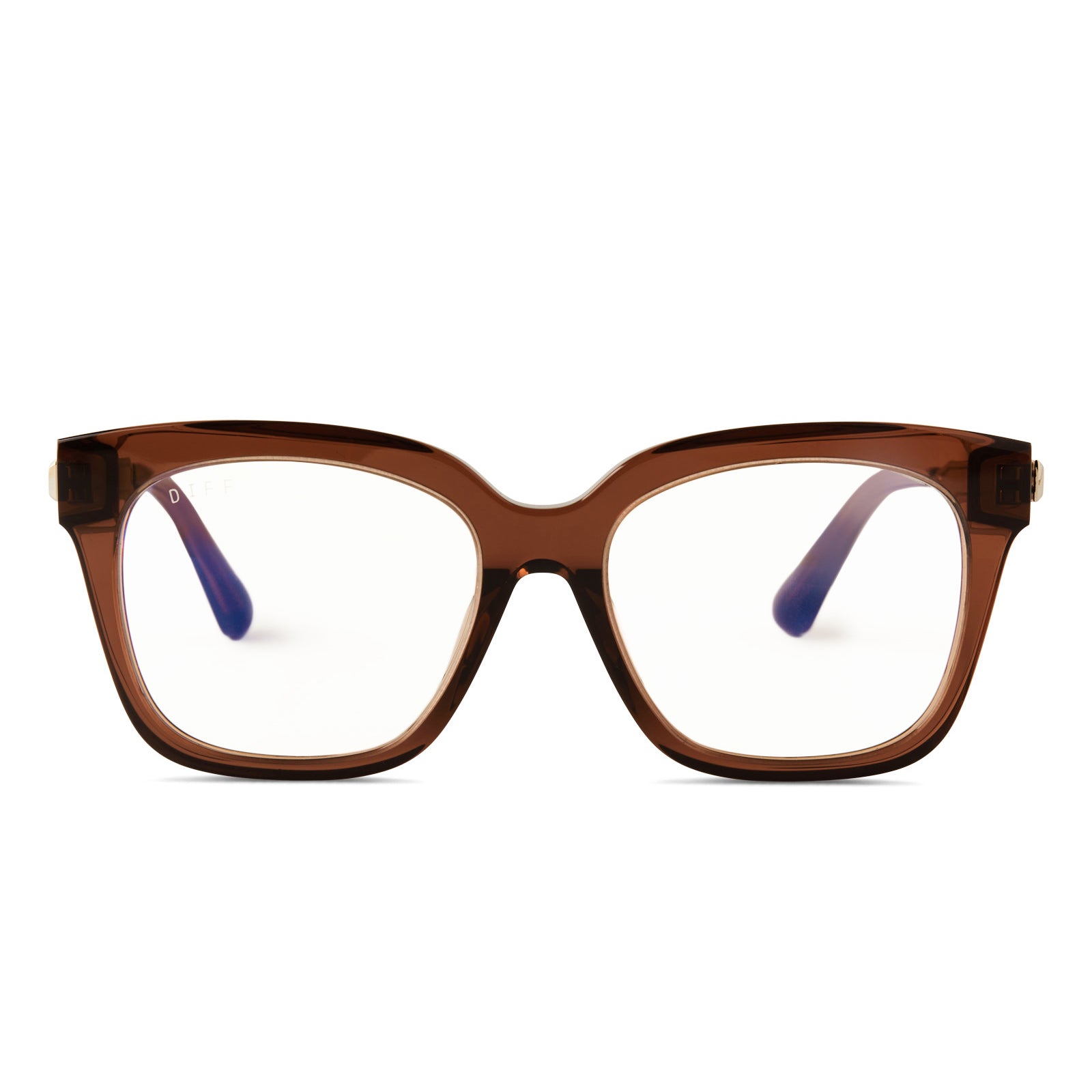 Image of BELLA XS - DEEP AMBER + CLEAR GLASSES