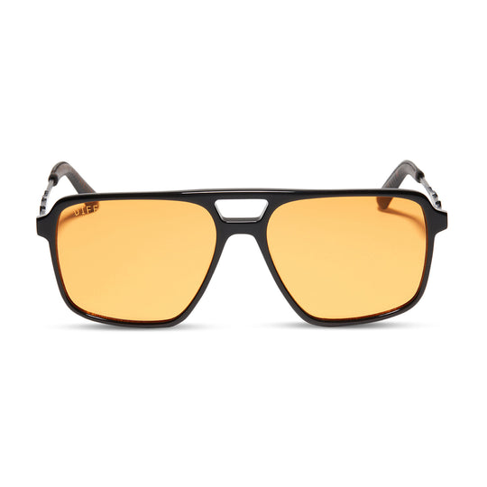 Fennec Shand Aviator Sunglasses | Black & Orange | DIFF Eyewear