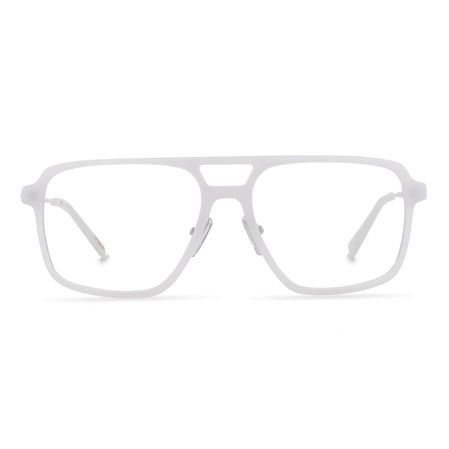 Luke X-WING Aviator Glasses | White Frame & Clear Lens | DIFF Eyewear