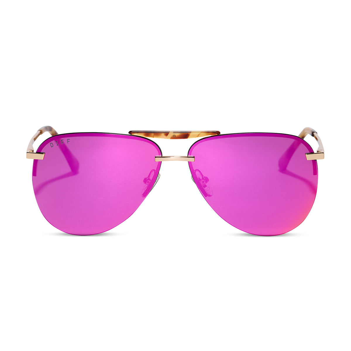 TAHOE - GOLD + PINK MIRROR SUNGLASSES