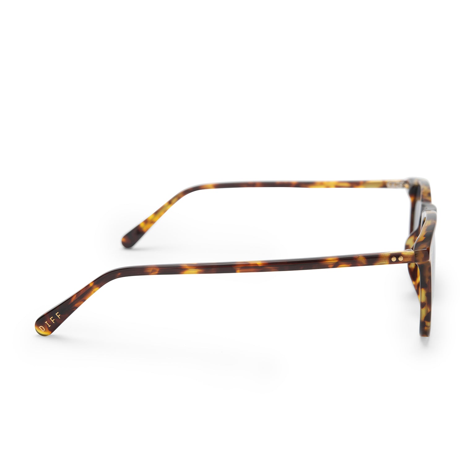Maxwell Square Sunglasses | Amber Tortoise & Grey Polarized | DIFF Eyewear