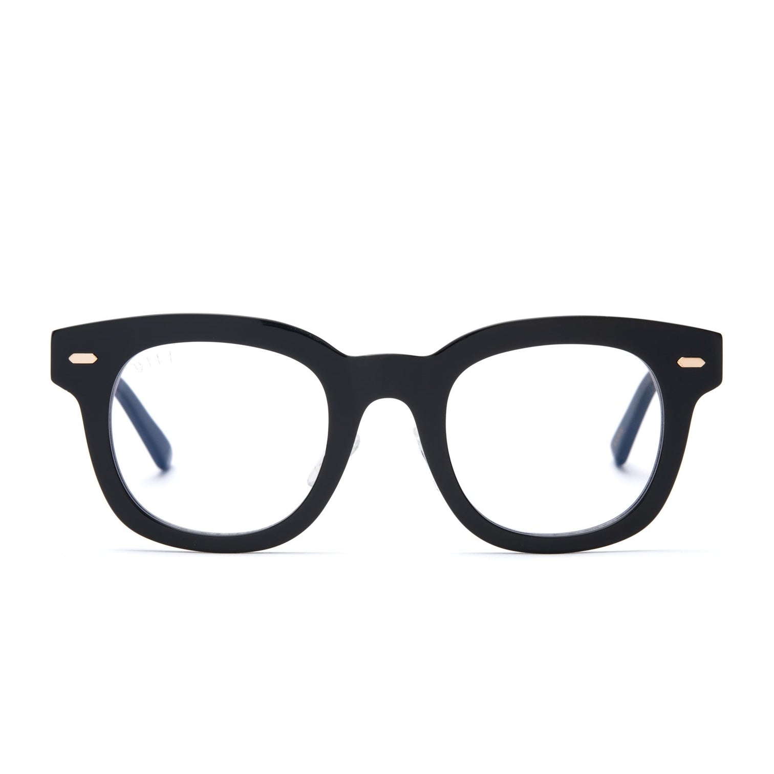 Summer Square Glasses | Black & Clear Blue Light Technology | DIFF Eyewear