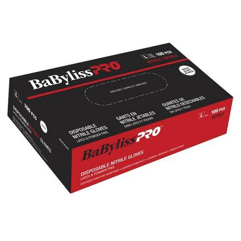 BaByliss PRO - Disposable White Nitrile Gloves - Large