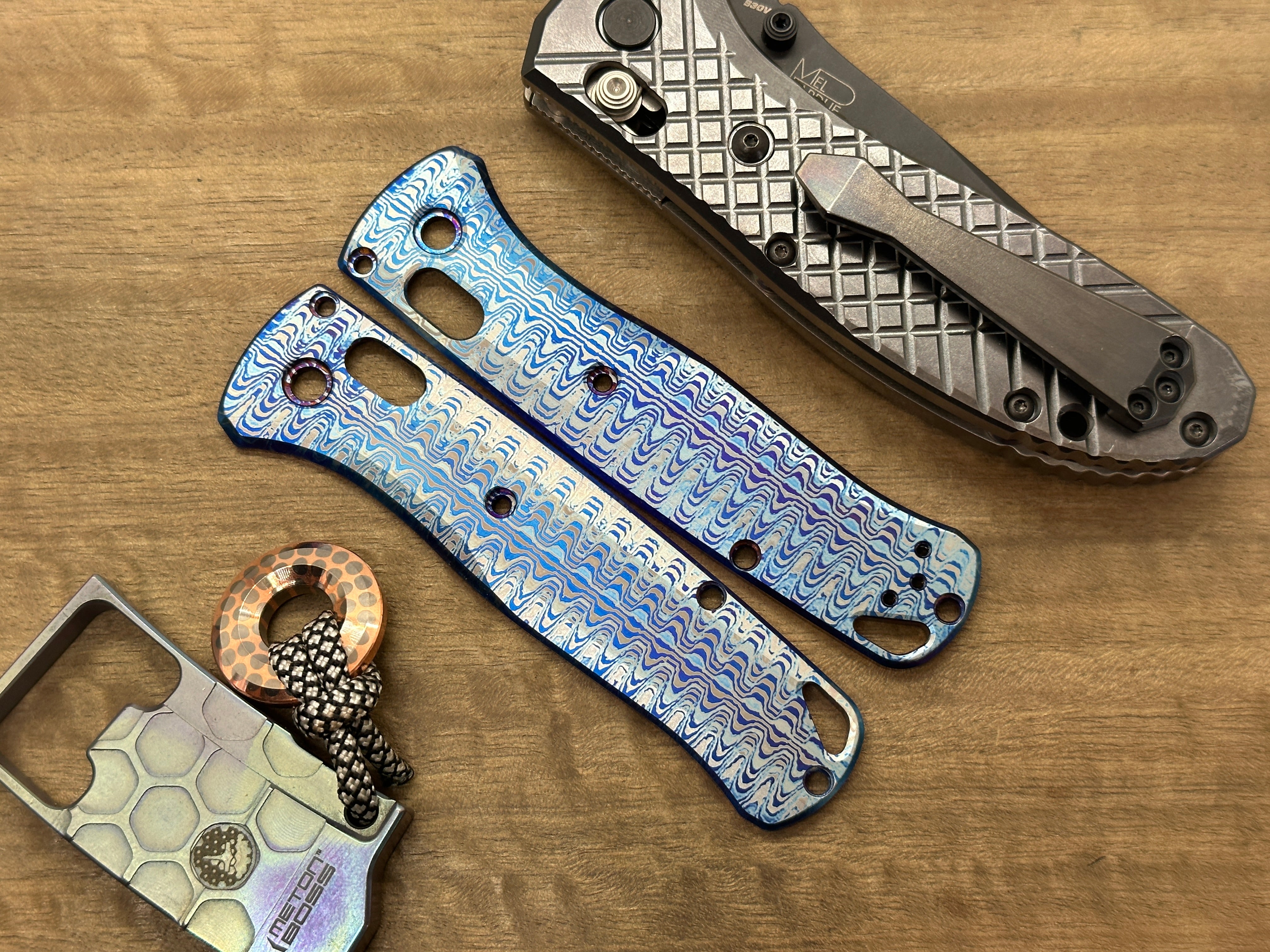 RIPPLE Flamed Titanium Scales for Benchmade Bugout 535