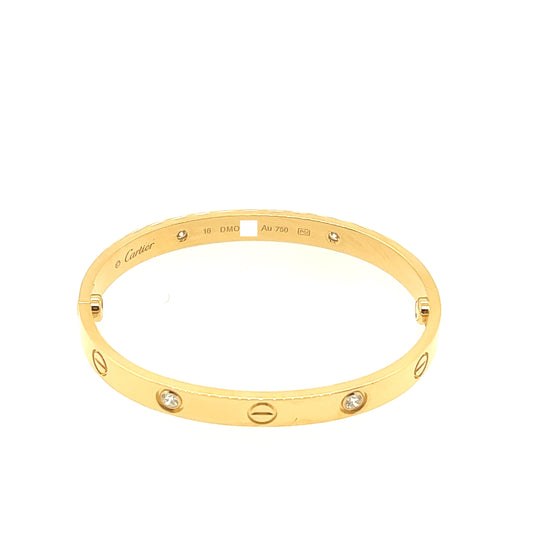 Love 18K White Gold 4 Diamond Bracelet