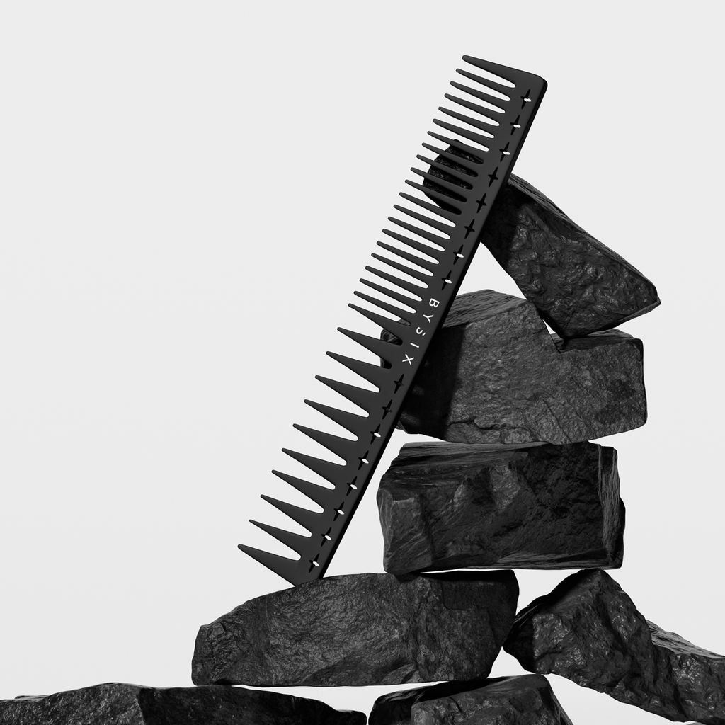 Combo carbon comb for hair prosthesis