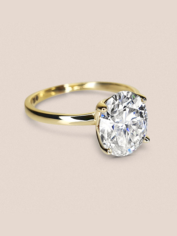 Solitaire Diamond Engagement Ring Yellow Gold