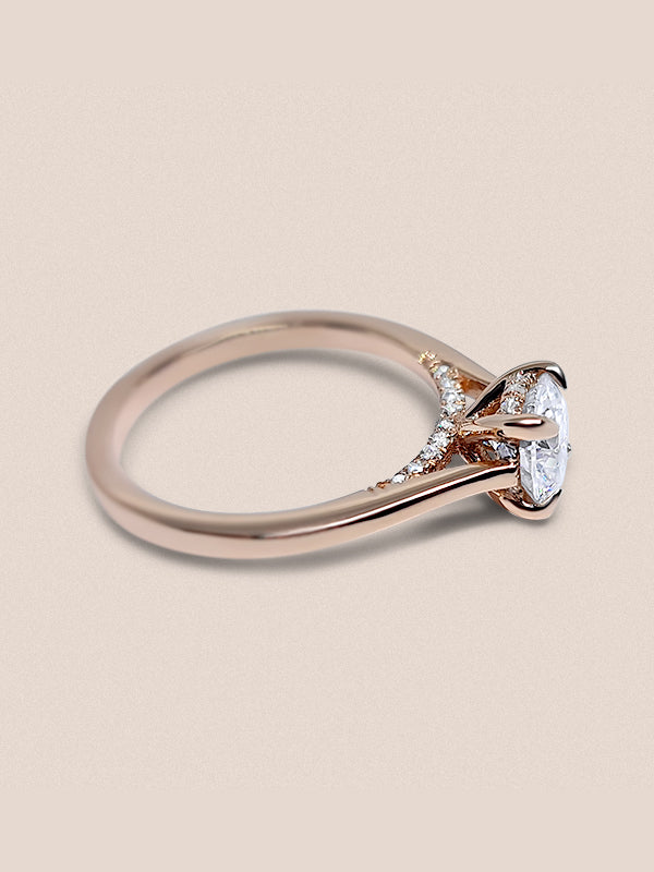 Rose Gold Diamond Engagement Ring by Ralph Jacobs