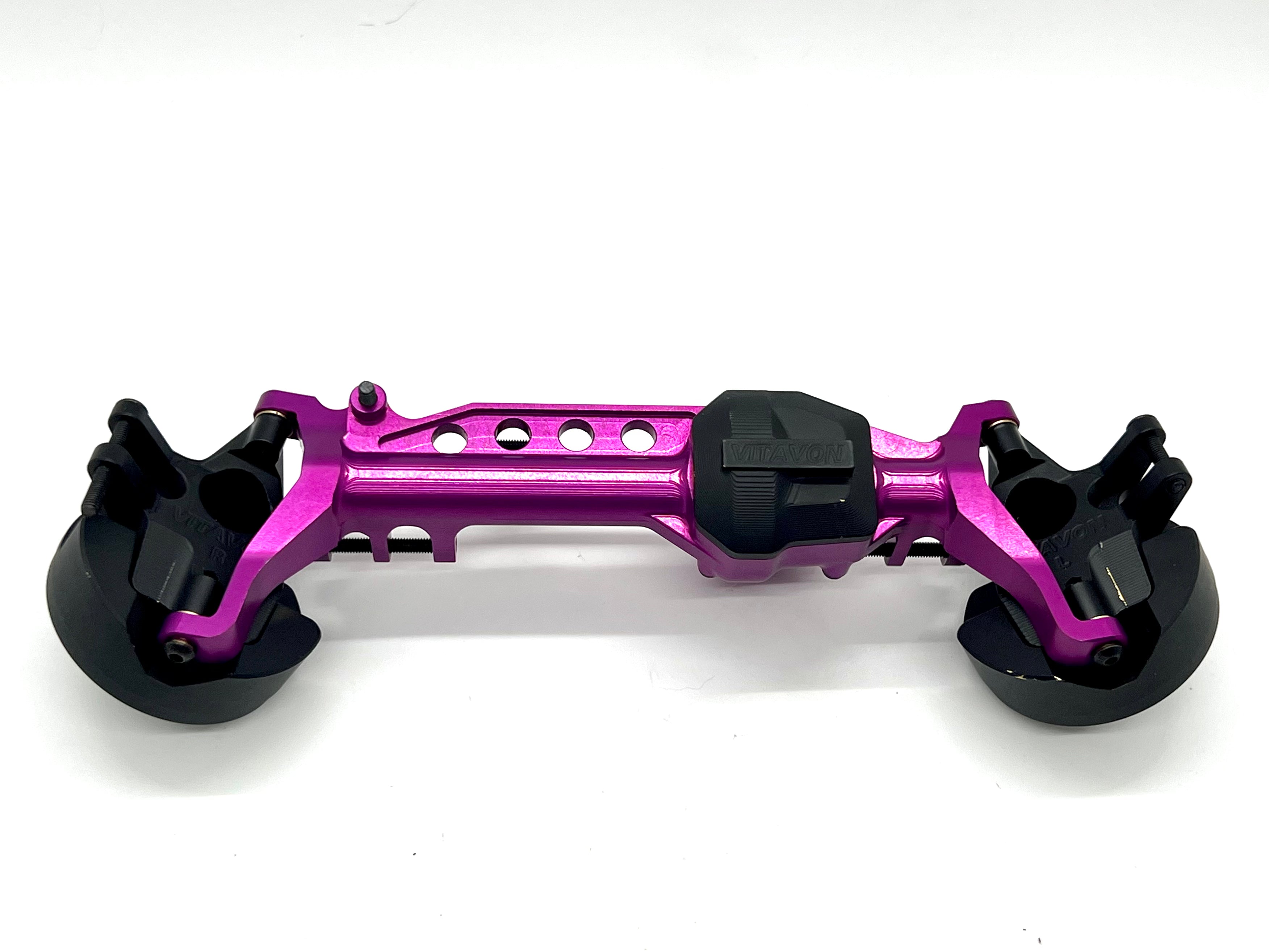 VITAVON CNC (alu#7075+Brass) Front axle housing for Axial SCX10 III Purple