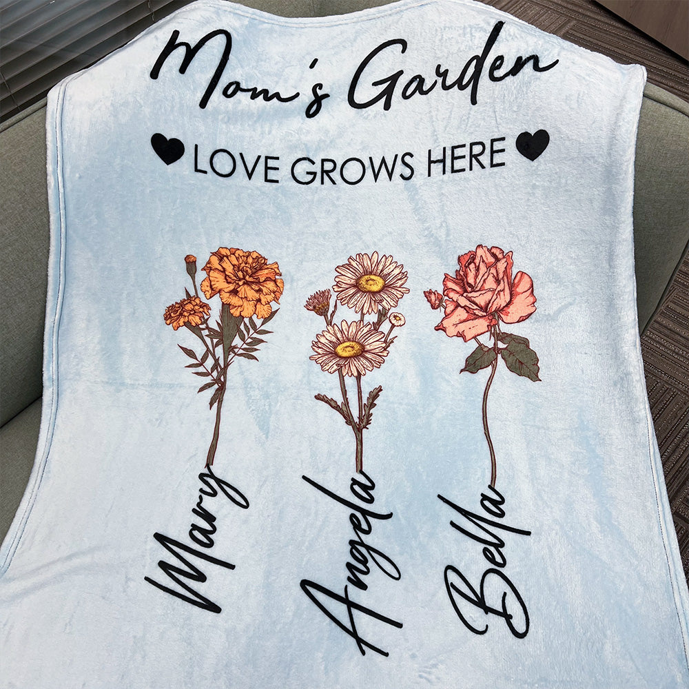 Mama's Garden is Her Children Customized Blanket