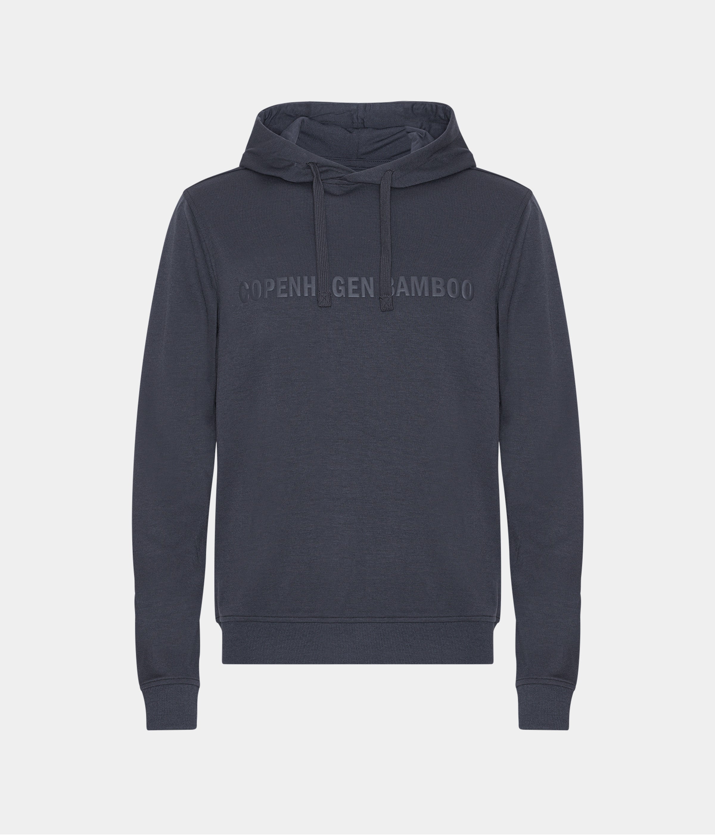 Billede af Mørkegrå bambus hoodie til mænd med logo fra Copenhagen Bamboo, XS