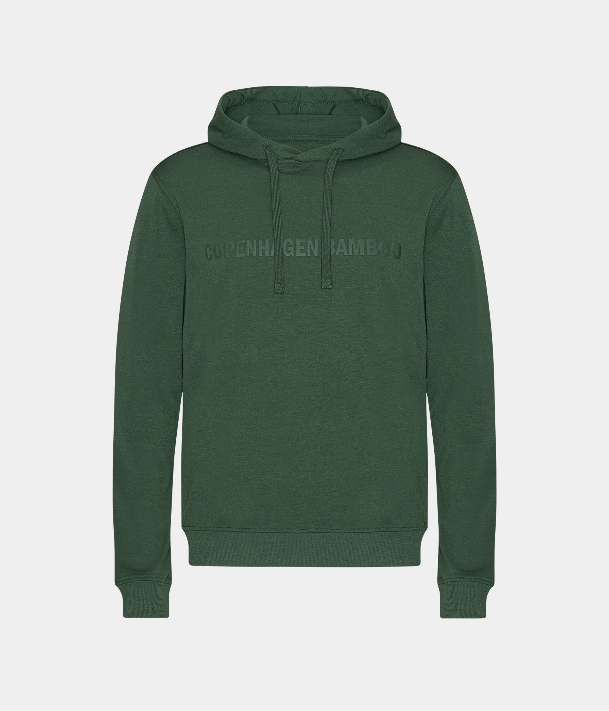 Billede af Grøn bambus hoodie til mænd med logo fra Copenhagen Bamboo, S hos Copenhagen Bamboo