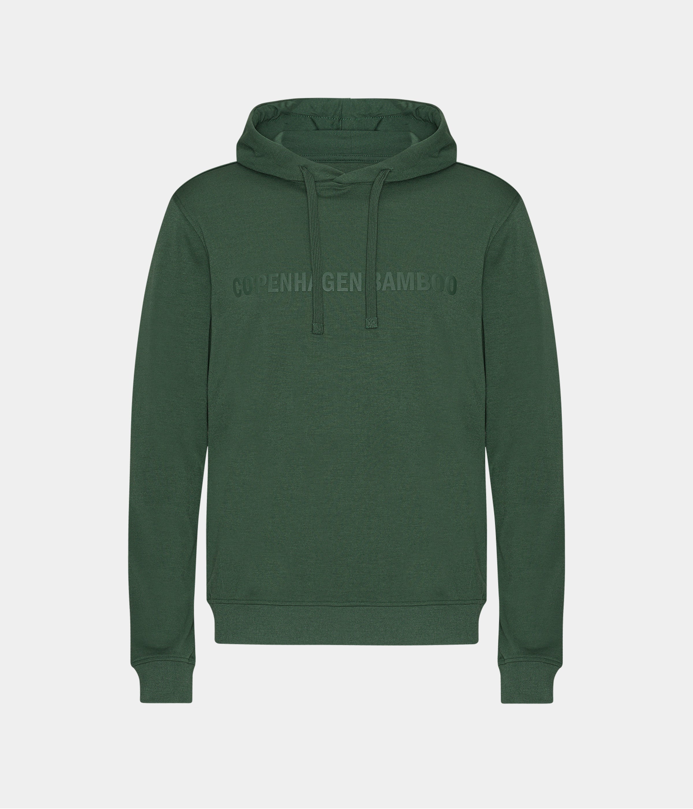 Grøn bambus hoodie til mænd med logo fra Copenhagen Bamboo, XS